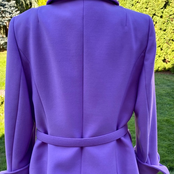 Designer Escada Virgin Wool Lavender Light Jacket  Blazer Office Outfit - Picture 5 of 12
